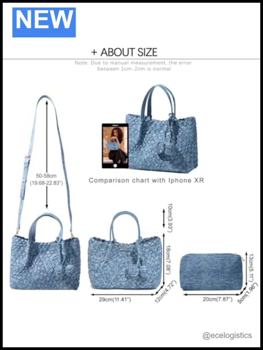 Woven Vegan Leather Tote Bag for Women, Large Hobo Shoulder Bag, Work Beach